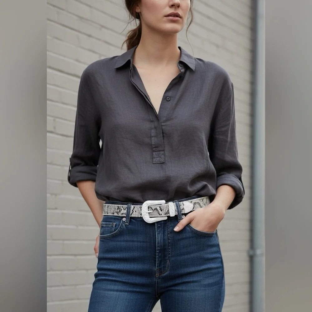 Lovers + Friends Velma Snakeskin Belt